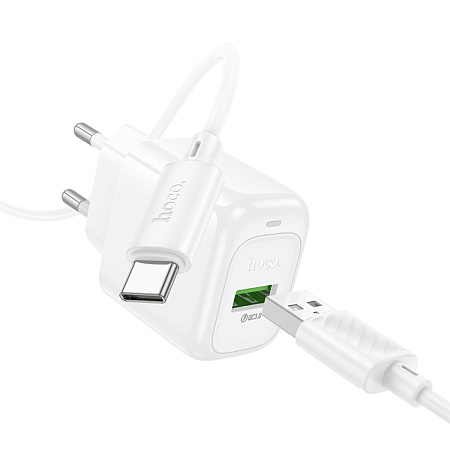 Сетевое зарядное устройство, 1 USB 3.0 QC (CS52A), HOCO, Type-C, белый