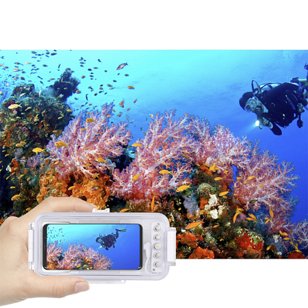 Чехол для дайвинга для IPhone 16, 16E, 16 Pro, 15, 15 Pro и Android с разъемом Type-C, 45 м погружение, PULUZ