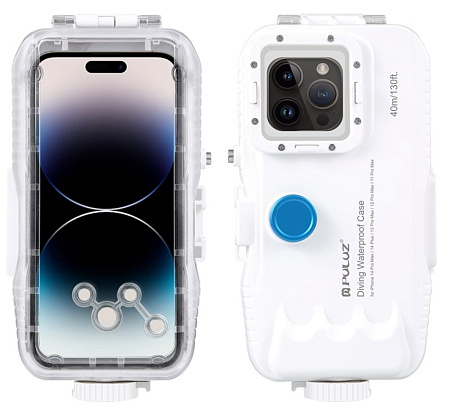 Чехол для дайвинга для IPhone 15 Pro Max/15Pl/14M/14Pl/13PM/12PM/11PM, 40 м погружение, вакуумный,PULUZ