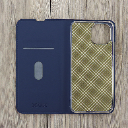 Чехол-книжка для Xiaomi Mi 11 Lite/11 Lite (5G)/11 Lite NE/11 Lite NE(5G)/Xiaomi 11, X-CASE, боковой, синий