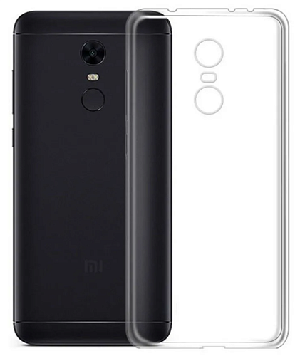 Чехол силиконовый для Xiaomi Redmi 5 Plus, прозрачный