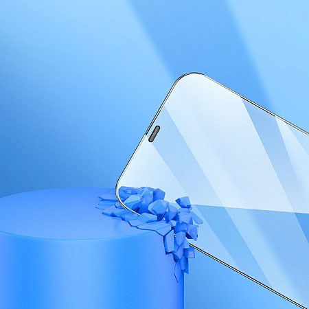 Защитное стекло на iPhone XR/11 (A34), HOCO, 9D large arc dustproof glass, черное