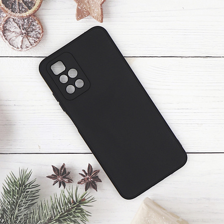 Чехол силиконовый для Xiaomi Redmi Note 10 (4G)/Note 10S, с микрофиброй внутри, с защитой камеры, X-CASE, черный