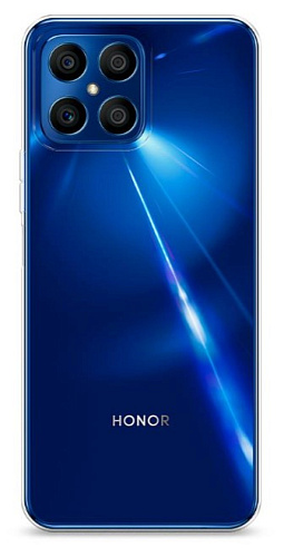 Чехол силиконовый для Honor X8 (4G), X-CASE, прозрачный