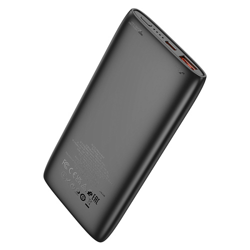 Универсальный Доп. Аккумулятор 10000mAh, J122, HOCO, выход: 1 USB (22.5W)+1 PD (20W), черный