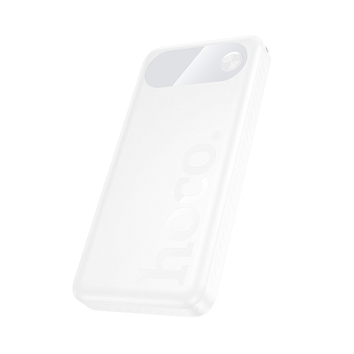 Универсальный Доп. Аккумулятор 10000mAh, J154, HOCO, выход: 2 USB (22.5), 1 PD (20W), белый
