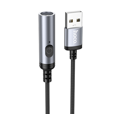 Зажигалка USB, UA30, HOCO, черный