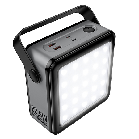 Универсальный Доп. Аккумулятор 80000mAh, J161, HOCO, выход: 2 USB 22.5W+ 2 PD 20W, с дисплеем, черный