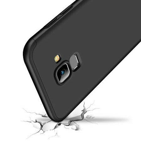 Чехол-накладка для Samsung Galaxy A6 (2018), A600F, из 3х частей, черный