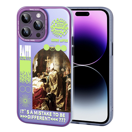 Чехол силиконовый для iPhone 14 Pro, Cool Me Series Protective case, pattern A, HOCO