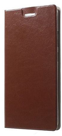 Чехол-книжка для Lenovo Phab Plus, боковой, коричневый