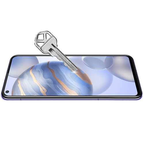 Защитное стекло на Honor 30, 9D, черный, X-CASE