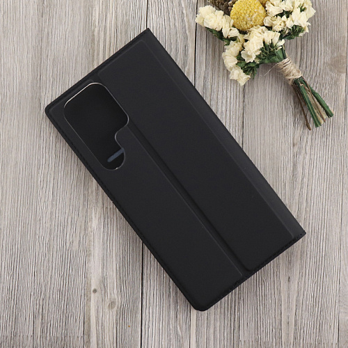 Чехол-книжка для Samsung Galaxy S23 Ultra, X-CASE, боковой, черный