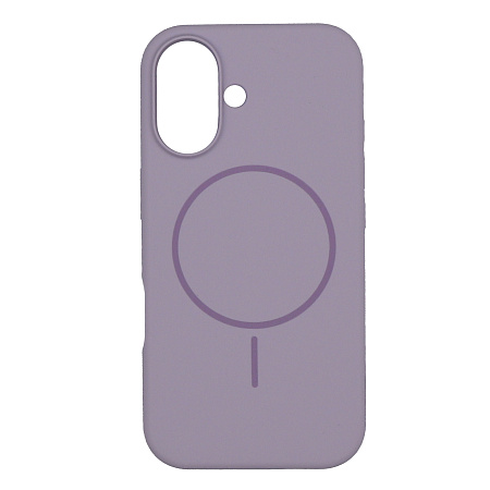 Чехол-накладка для iPhone 16, Silicon Case, магнитный (MagSafe), без лого, X-CASE, сиреневый