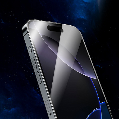Защитное стекло для iPhone 16 Pro/17, A777, HOCO, HD, рамка черная