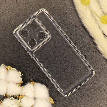 Чехол силиконовый для Infinix Note 30 Pro (4G), с защитой камеры, X-CASE, прозрачный