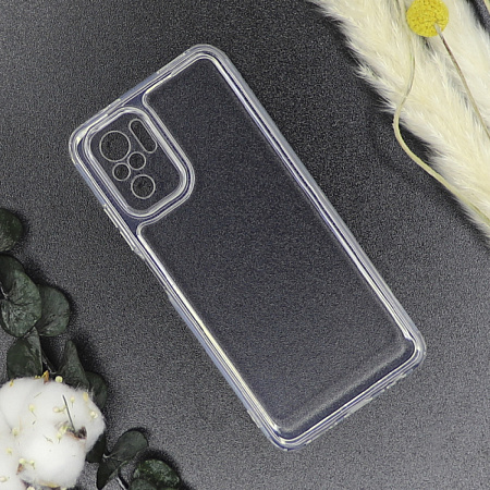 Чехол силиконовый для Xiaomi Redmi Note 10 (4G)/Note 10S, с защитой камеры, X-CASE, прозрачный