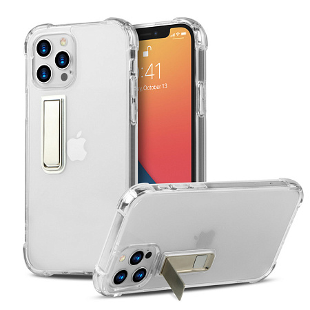 Чехол силиконовый для iPhone 12 Pro Max (6.7), с подставкой, X-CASE, прозрачный