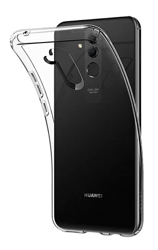 Чехол силиконовый для Huawei Mate 20 Lite, прозрачный