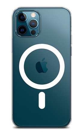 Чехол силиконовый для iPhone 12 Pro Max (6.7), Магнитный (MagSafe), X-CASE, прозрачный
