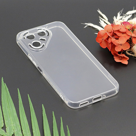 Чехол силиконовый для TECNO Pova 7 (5G), с защитой камеры, X-CASE, прозрачный