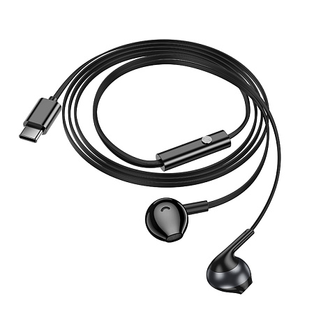 Проводные наушники M115, с микрофоном, Type-C, HOCO, черный