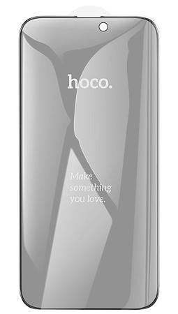 Защитное стекло для iPhone 14 Pro, A12 Pro, HOCO, Privacy Nano 3D full screen edges, черное