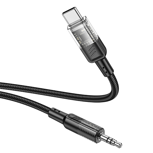 AUX Audio кабель 3,5 мм на Type-C, UPA27, HOCO, черный