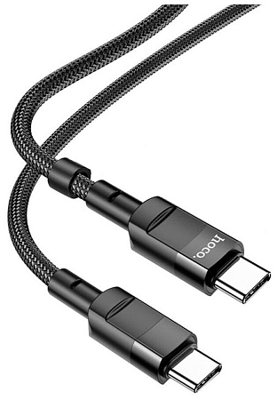 USB дата кабель 2 в 1, USB-A to Type-C или Type-C to Type-C, U106, HOCO, черный