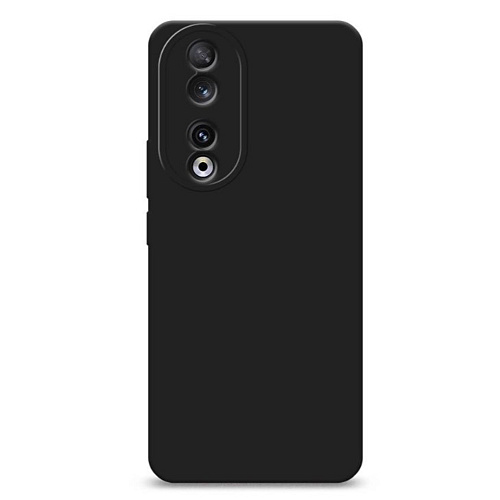 Чехол силиконовый для Honor 90, с микрофиброй внутри, с защитой камеры, X-CASE, черный