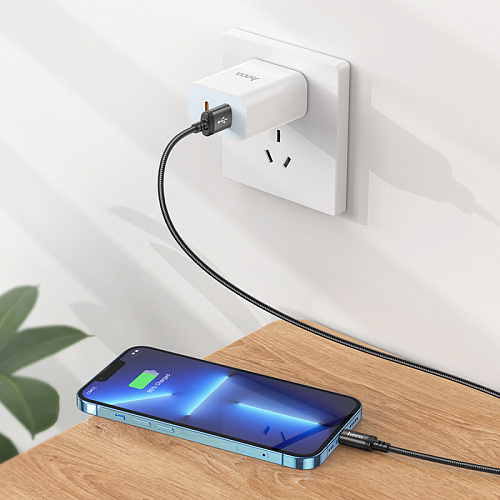 USB дата кабель Lightning, HOCO, X91, 3M, черный