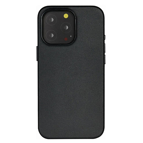 Чехол-накладка для iPhone 15 Pro Max, экокожа, магнитный (MagSafe), без лого, X-CASE, черный