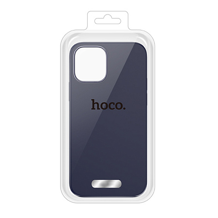 Чехол для iPhone 15, Silicone case, Магнитный (MagSafe), Pure series, HOCO, синий