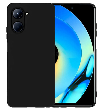 Чехол силиконовый для Realme 10 (4G), с защитой камеры, X-CASE, черный