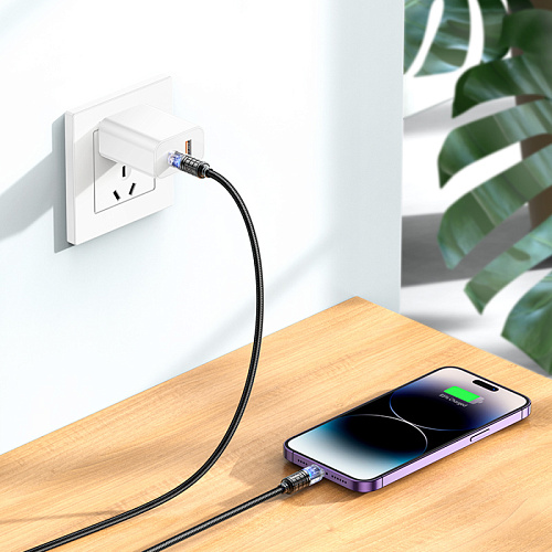 Кабель Lightning to Type-C (PD), HOCO, U122, 1.2м, черный