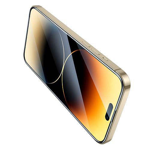 Защитное стекло для iPhone 14 Pro, G5, HOCO, Full screen silk screen HD tempered glass, черное