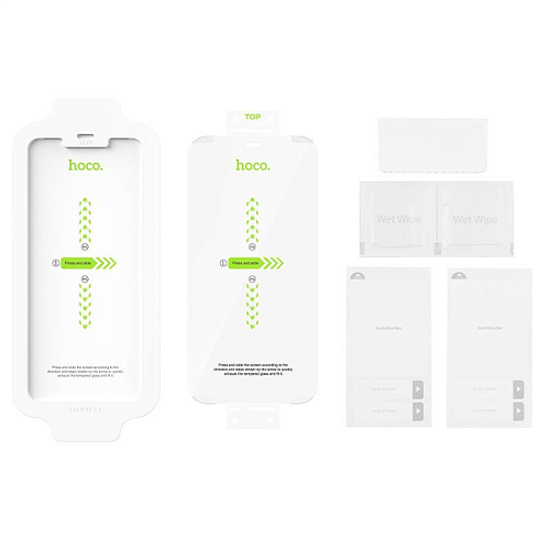 Защитное стекло на iPhone 12 Pro Max (6.7) A22, пленка 2 штуки, Hoco прозрачное