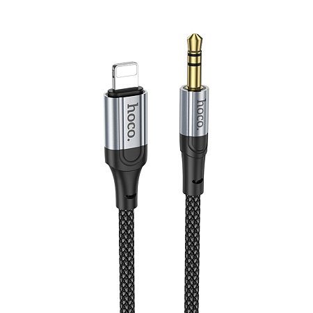 AUX Audio кабель 3,5 мм на Lightning, UPA26, HOCO, черный