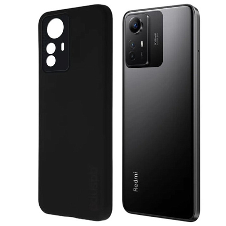 Чехол силиконовый для Xiaomi Redmi Note 12S, с защитой камеры, X-CASE, черный