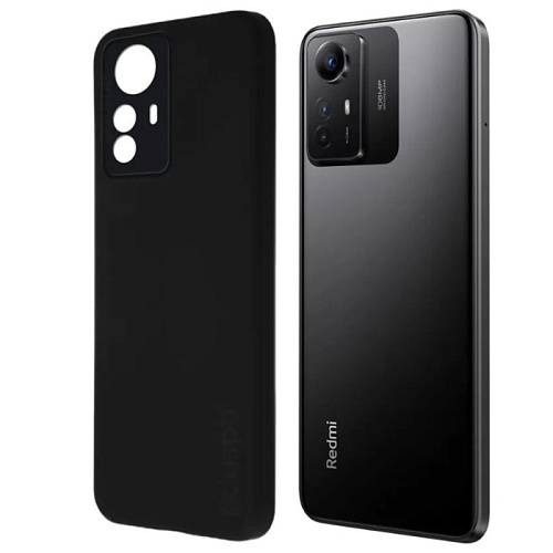 Чехол силиконовый для Xiaomi Redmi Note 12S, с защитой камеры, X-CASE, черный
