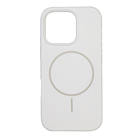 Чехол-накладка для iPhone 16 Pro, Silicon Case, магнитный (MagSafe), без лого, X-CASE, белый