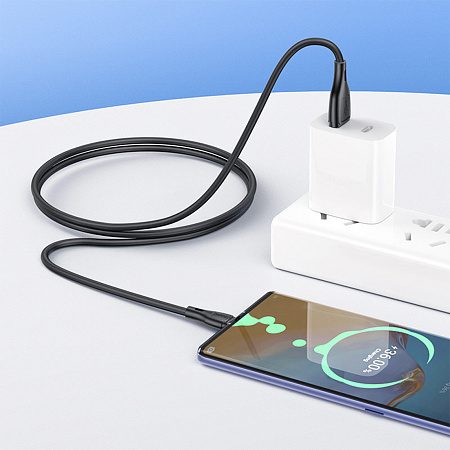 USB Кабель Type-C, HOCO, X61, силиконовый, черный