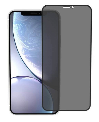 Защитное стекло на iPhone XR/11 (6.1), Anti-blue ray матовый, черный, X-CASE