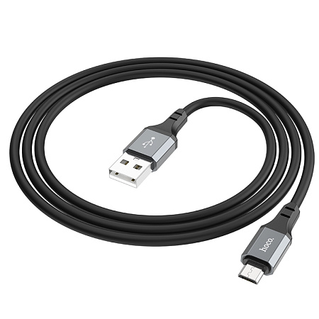 USB Кабель Micro, HOCO, X86, силиконовый, 1м, черный