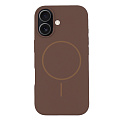 Чехол-накладка для iPhone 17, Silicon Case, магнитный (MagSafe), без лого, X-CASE, коричневый