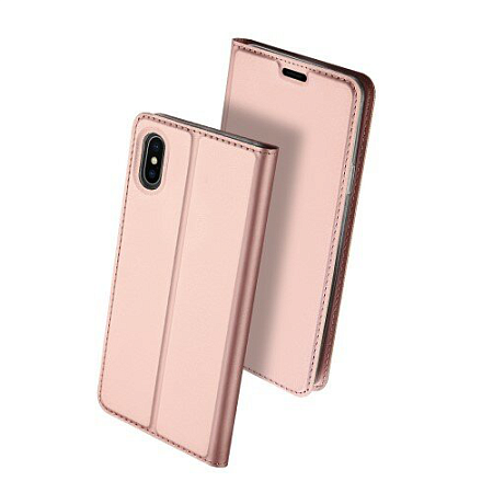 Чехол-книжка для iPhone XS Max, DU DU, боковой, розовый