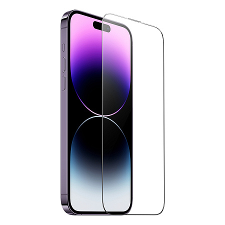 Защитное стекло на iPhone 13 (6.1)/13 Pro/14/16e, A32, HOCO, AR Anti-reflection tempered glass, черное