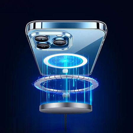 Чехол силиконовый для iPhone 15 Pro Max (6.7), Магнитный (MagSafe), X-CASE, черный