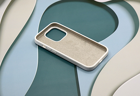 Чехол-накладка для iPhone 14 Pro, Silicon Case, без лого, белый