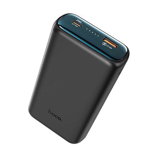 Универсальный Доп. Аккумулятор 20000mAh, Q1A, HOCO, выход 1 USB (22.5W), 1 PD (20W), вход Type-C, черный